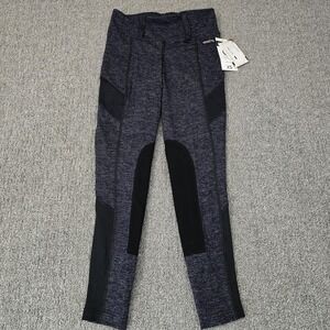 Kerrits Power Sculpt Riding Tights XS High Rise Suede Knee‎ Patch Equestrian